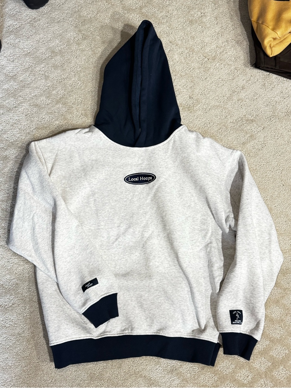 Men’s Two-Tone Gray & Navy Pullover Hoodie